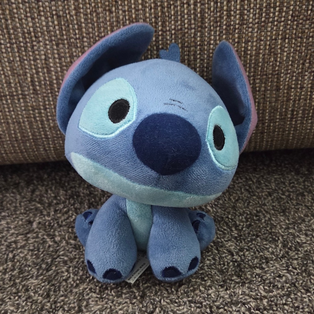 Disney Parks Stitch Plush Lilo & Stitch Blue Big Head Stylized Soft Toy 7 Inch